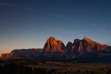 Gruppo Sassolungo con effetto dell'enrosadira © Georg Demetz